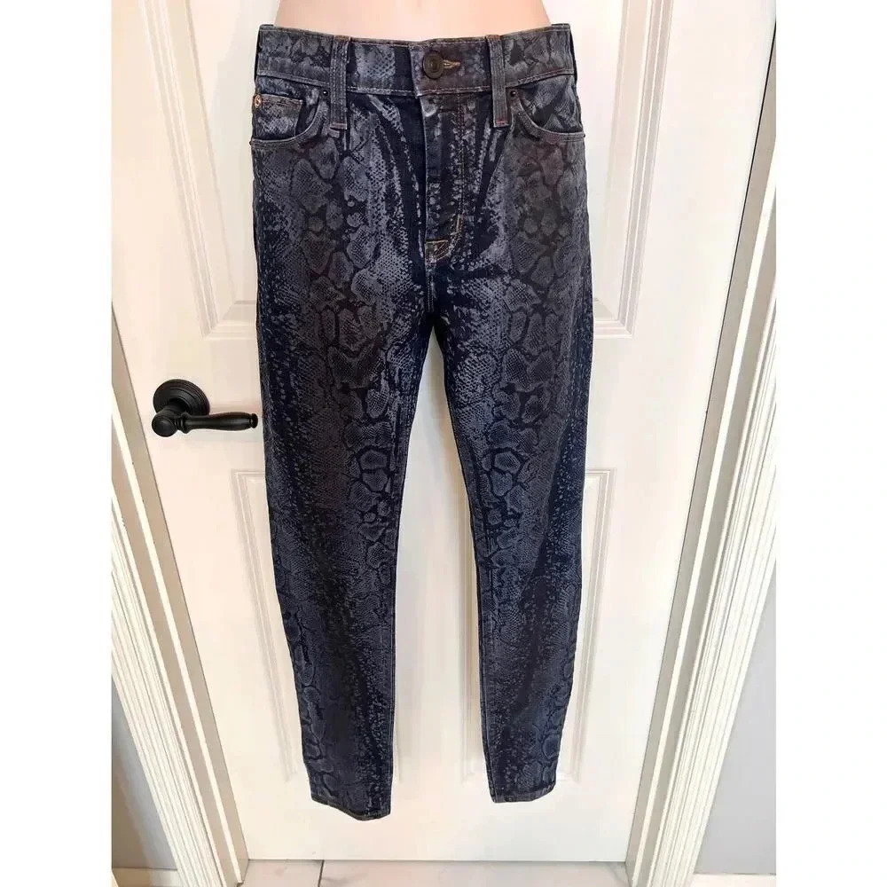 Hudson gray/ black snake print skinny jeans size 28